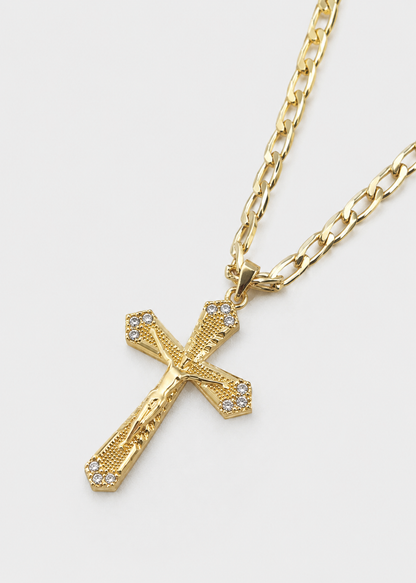 Melted Crucifix Pendant | Copper Zirconium | Men's Religious Statement Necklace | Steven & Levon