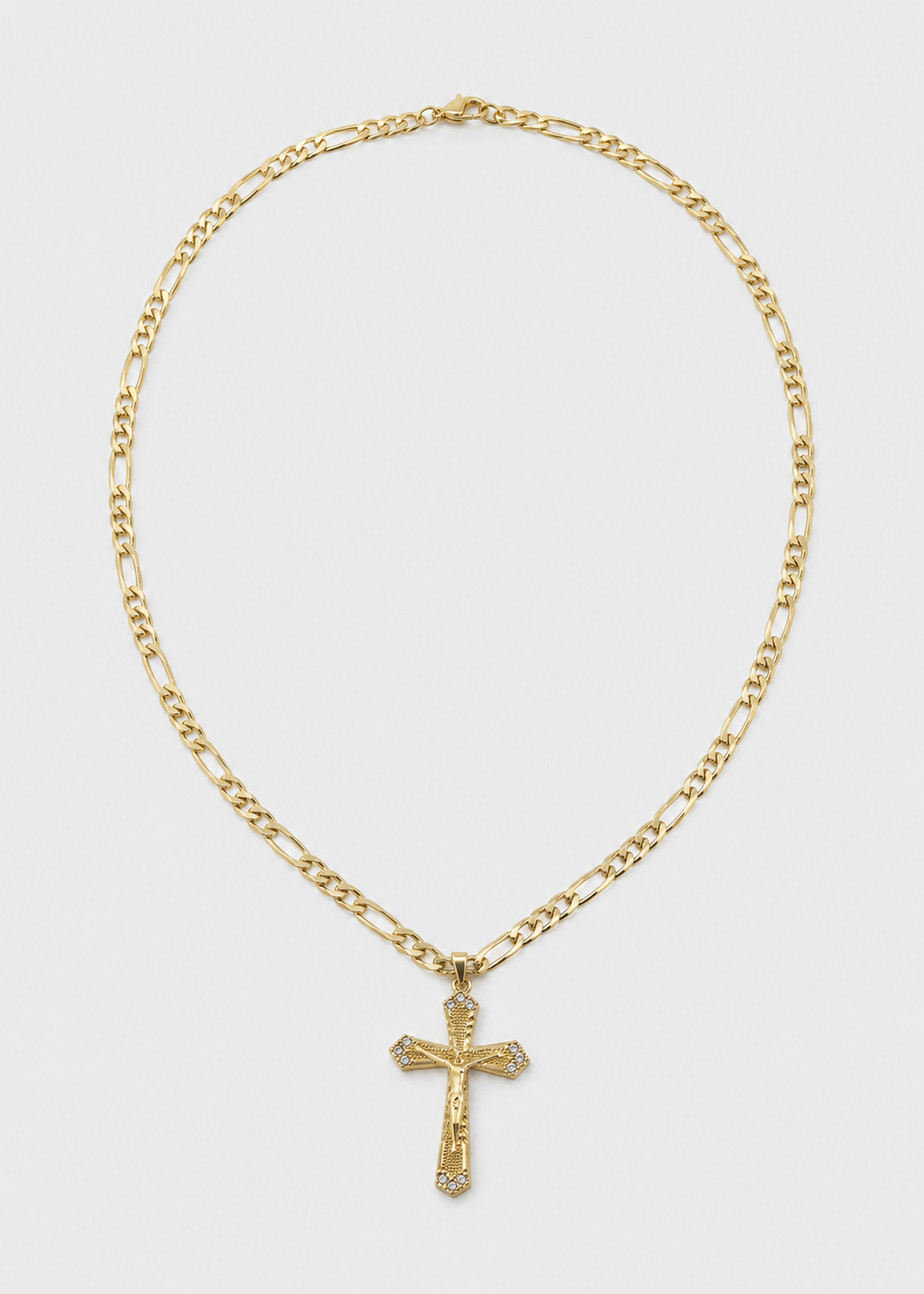 Melted Crucifix Pendant | Copper Zirconium | Men's Religious Statement Necklace | Steven & Levon