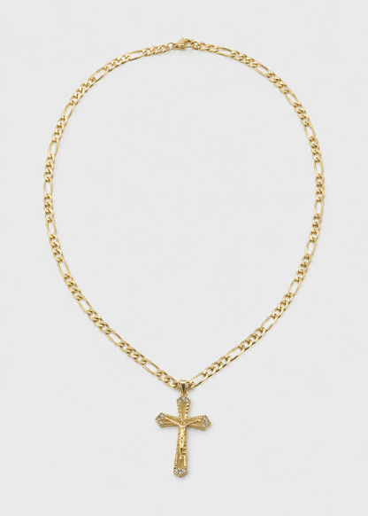 Melted Crucifix Pendant | Copper Zirconium | Men's Religious Statement Necklace | Steven & Levon