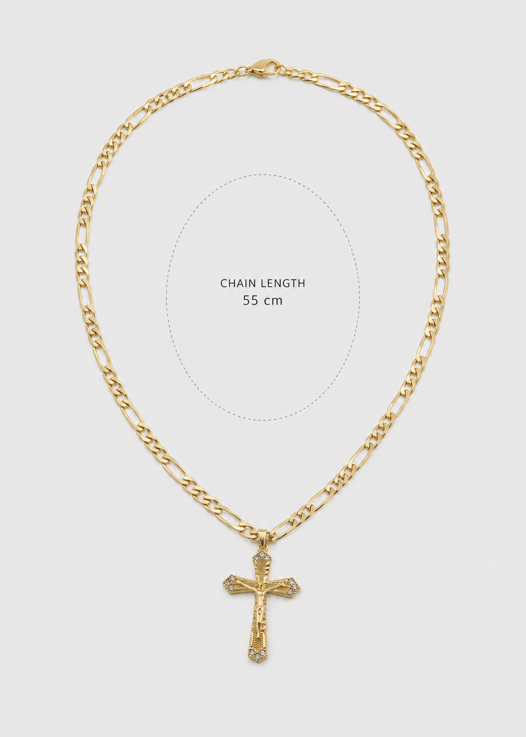 Melted Crucifix Pendant | Copper Zirconium | Men's Religious Statement Necklace | Steven & Levon