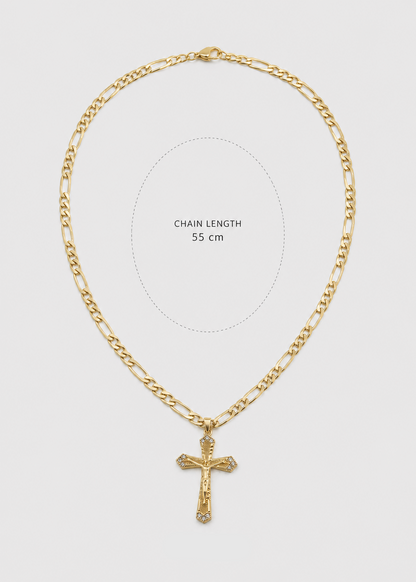 Melted Crucifix Pendant | Copper Zirconium | Men's Religious Statement Necklace | Steven & Levon