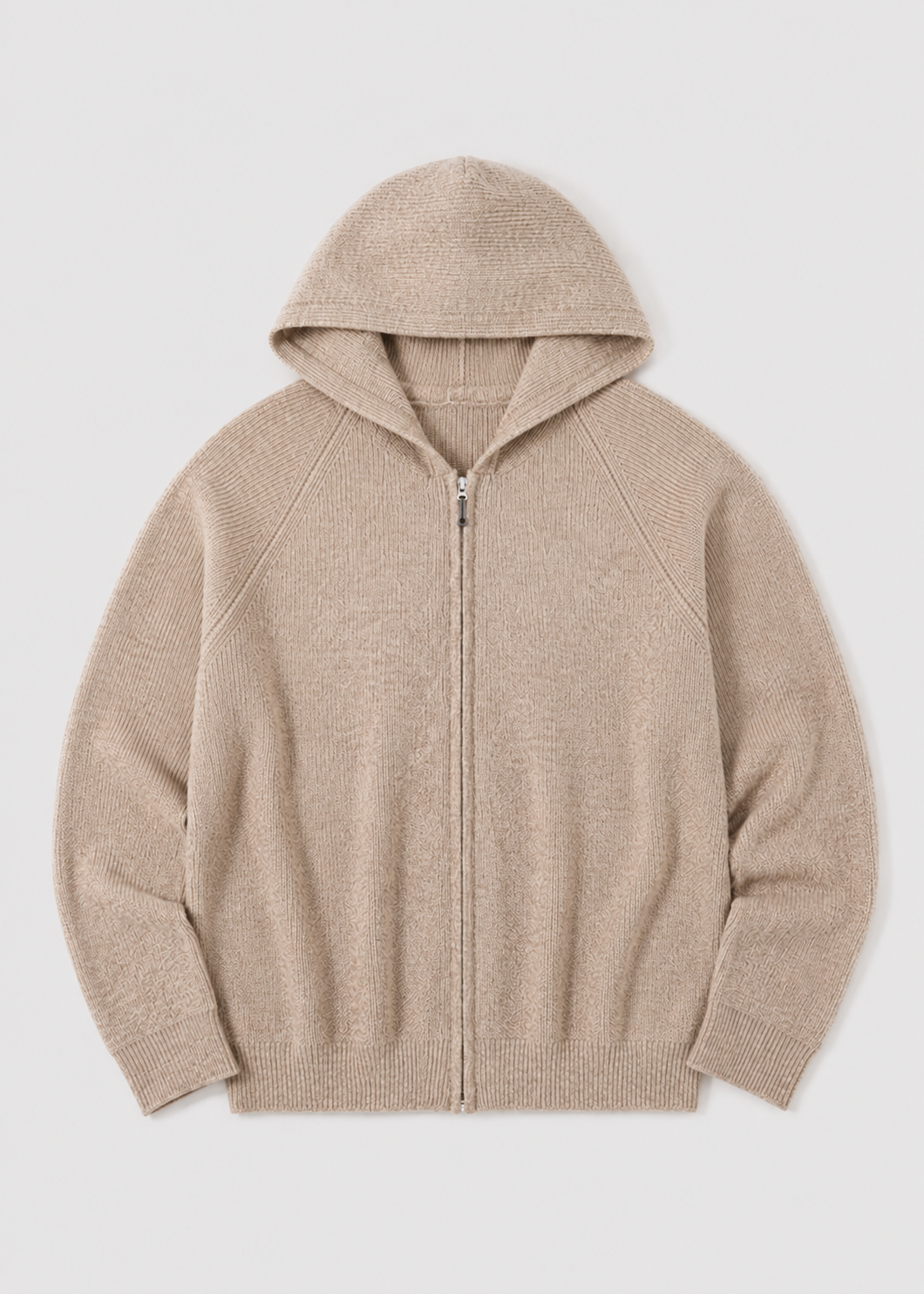 Men's Wool Zip Hoodie | Lightweight Knit Hooded Sweater | Soft Warm Layer | Steven & Levon