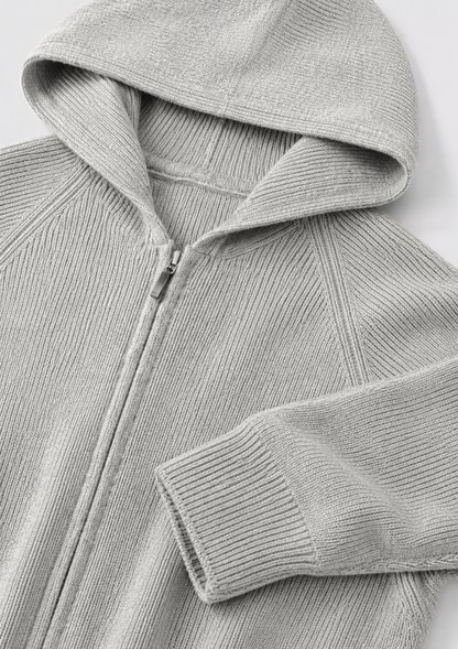 Men's Wool Zip Hoodie | Lightweight Knit Hooded Sweater | Soft Warm Layer | Steven & Levon