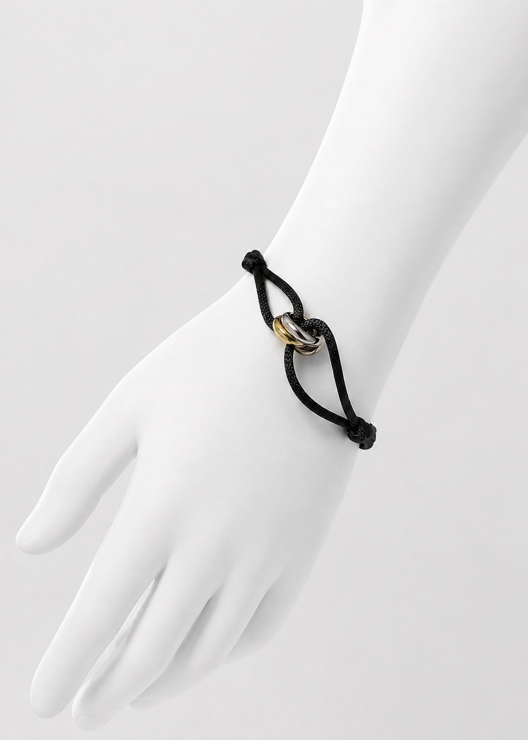 Black Cord Bracelet | Men | Gold & Silver | Adjustable Cord Bracelet | Steven & Levon