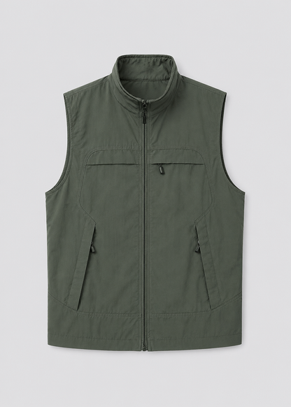 Men's Lightweight Bodywarmer | Nylon Insulated Zip Gilet | Warm Outdoor | Steven & Levon