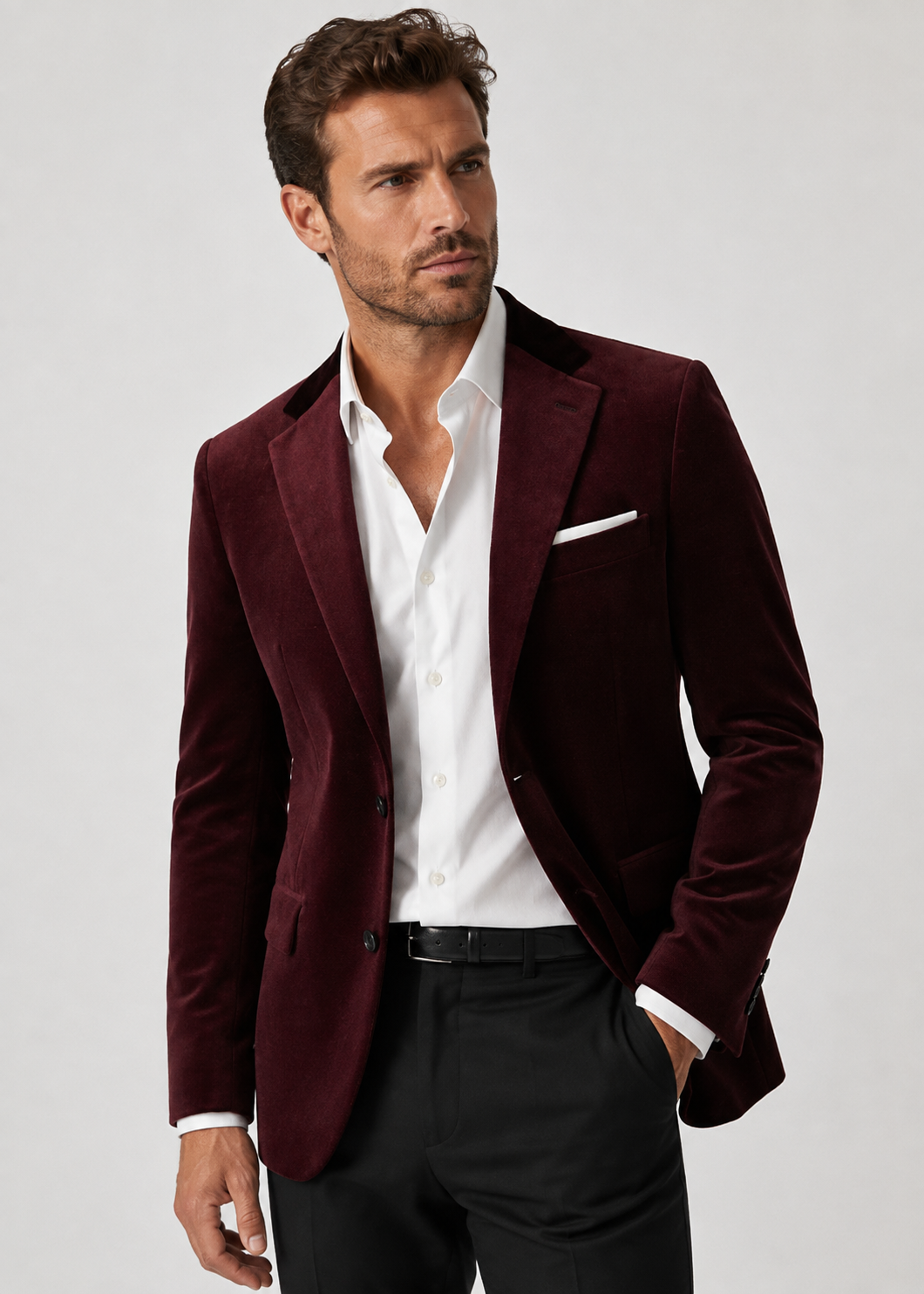 Men's Velvet Blazer | Refined Evening Jacket | Tailored Style | Steven & Levon