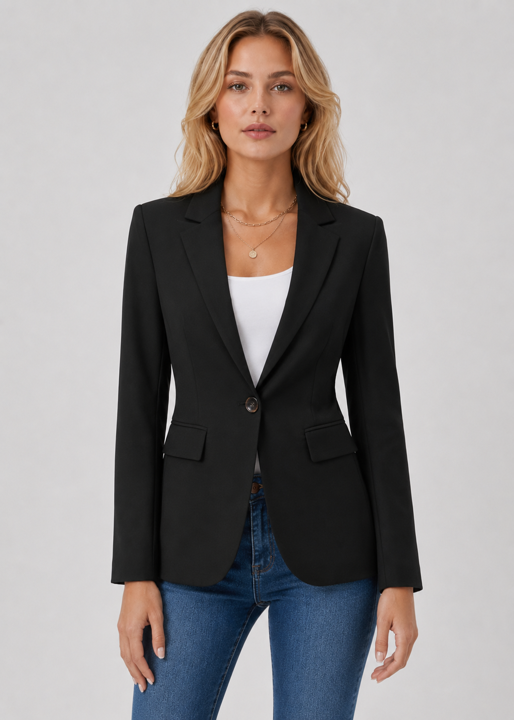 Women's Classic Flow Blazer | Relaxed Tailored Fit | Smart Casual Jacket | Steven & Levon