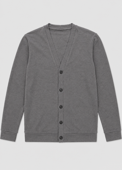 V-Neck Button Cardigan | Men's Spandex Fabric | Slim Fit Casual Long Sleeve Sweater | Steven & Levon