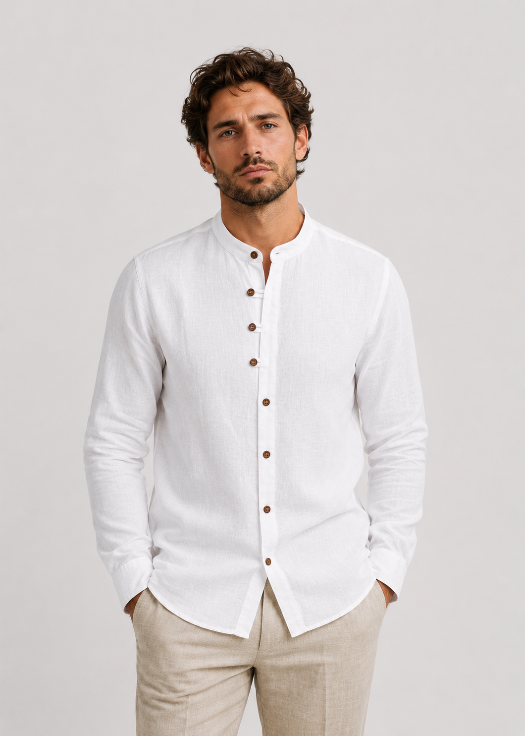 Men's Japanese Style Linen Shirt | Men | Lightweight | Casual Button-Up | Steven & Levon