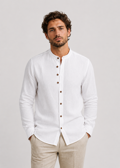 Men's Japanese Style Linen Shirt | Men | Lightweight | Casual Button-Up | Steven & Levon