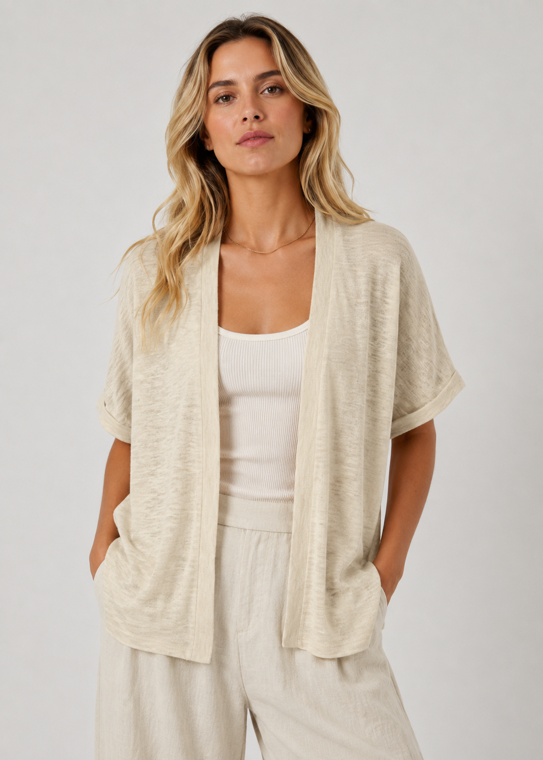 Women's Open Front Cardigan | Soft Knit Long Sleeve Layering Sweater | Steven & Levon