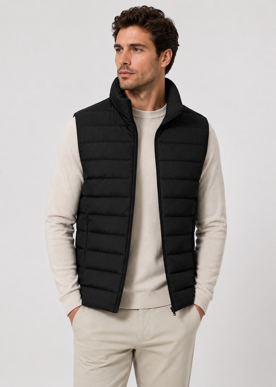 Men's Casual Bodywarmer Vest | Quilted Gilet | Zip Front | Lightweight Warm | Steven & Levon