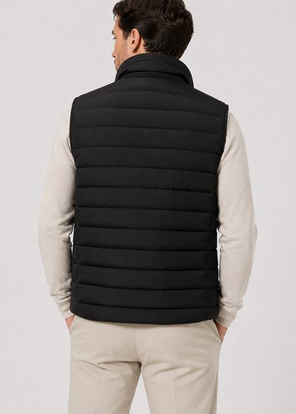 Men's Casual Bodywarmer Vest | Quilted Gilet | Zip Front | Lightweight Warm | Steven & Levon