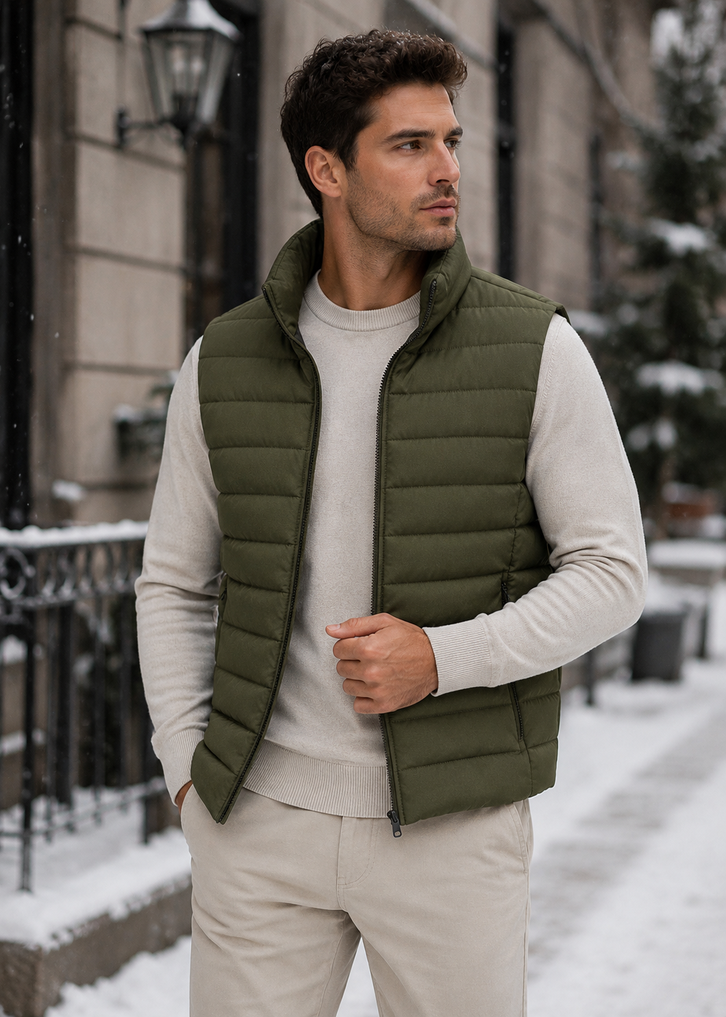 Men's Casual Bodywarmer Vest | Quilted Gilet | Zip Front | Lightweight Warm | Steven & Levon