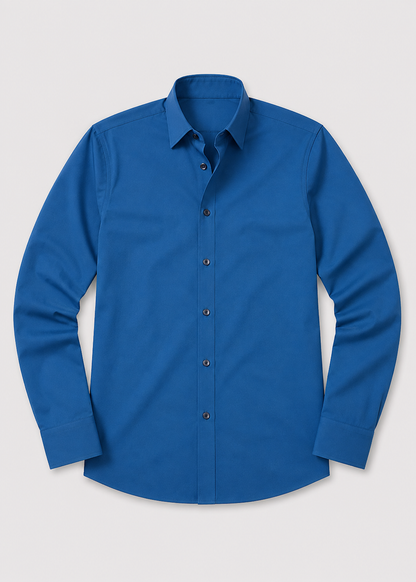 Men's Slim Fit White Dress Shirt | Formal Shirt | Men | Cotton Blend | Button-Down Wear | Steven & Levon