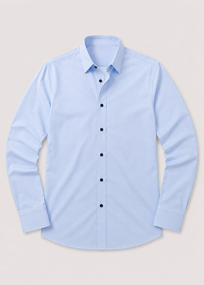 Men's Slim Fit White Dress Shirt | Formal Shirt | Men | Cotton Blend | Button-Down Wear | Steven & Levon