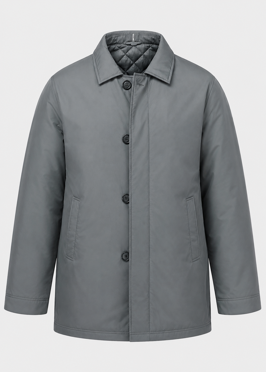 Men's Button Up Mac Coat | Point Collar | Smart Casual | Steven & Levon