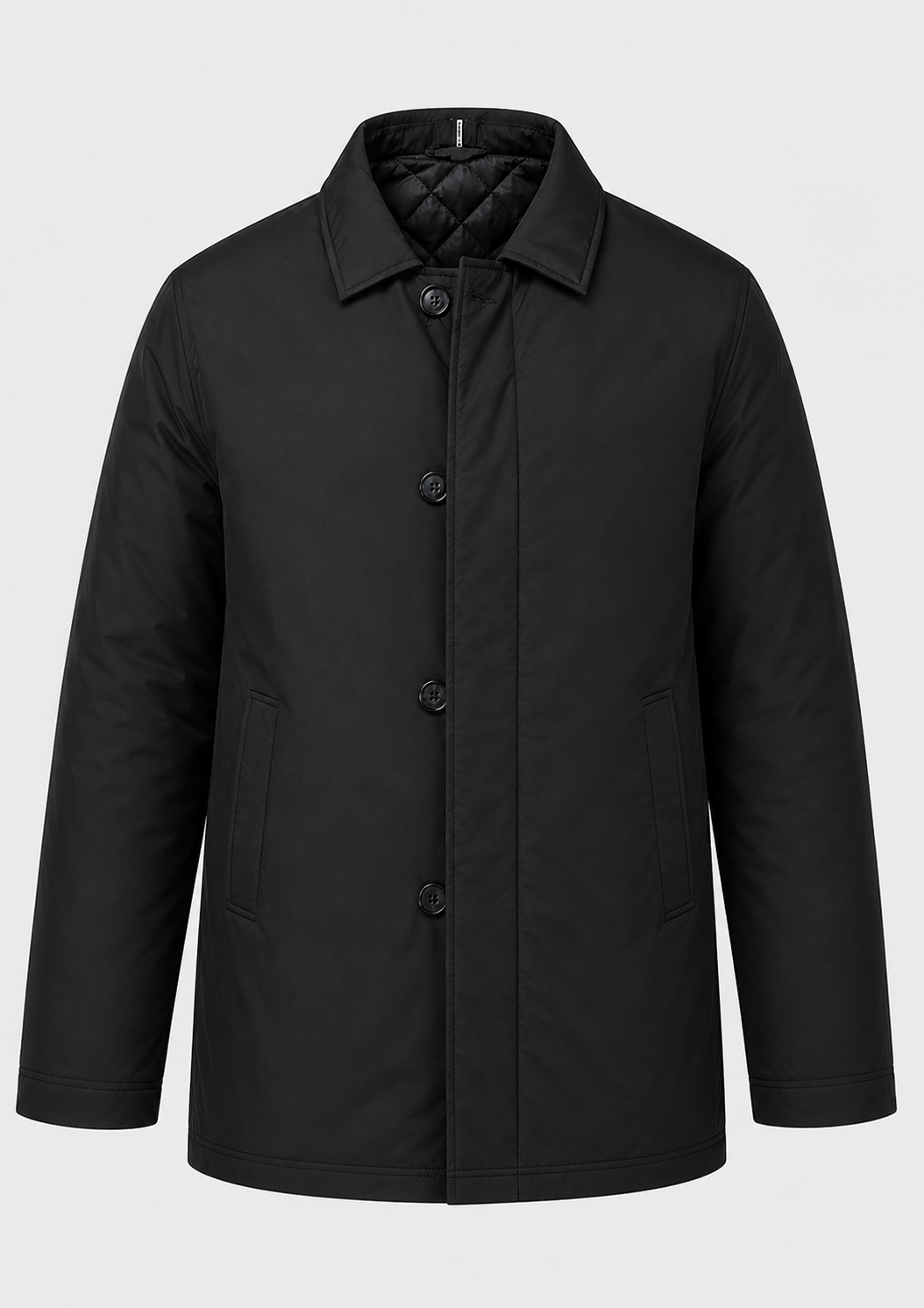 Men's Button Up Mac Coat | Point Collar | Smart Casual | Steven & Levon