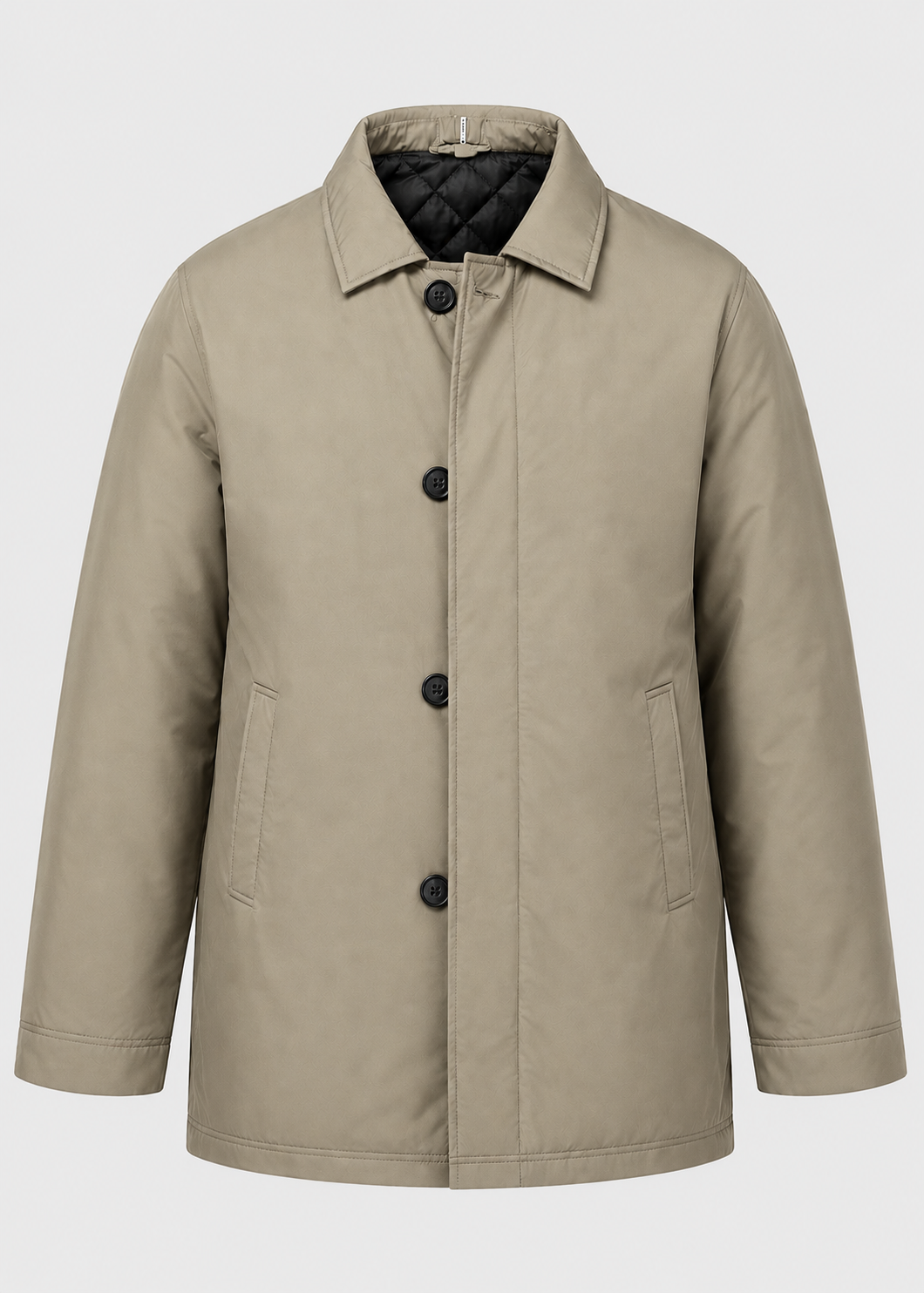 Men's Button Up Mac Coat | Point Collar | Smart Casual | Steven & Levon