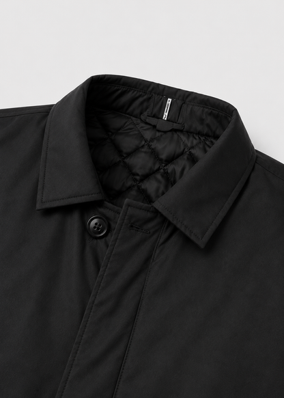 Men's Button Up Mac Coat | Point Collar | Smart Casual | Steven & Levon