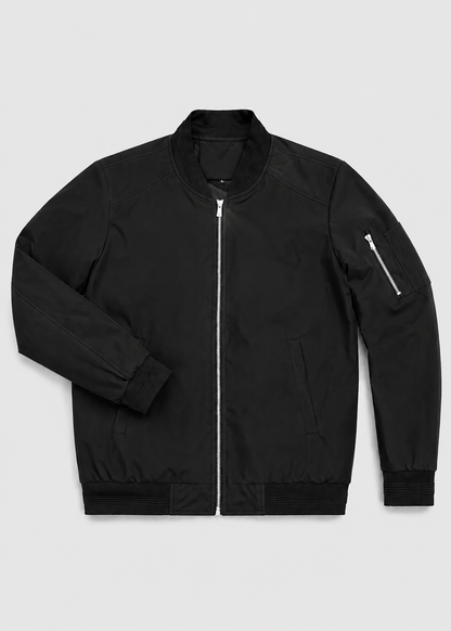 Men's Bomber Jacket | Men's Lightweight Zip Front Casual Bomber Jacket | Polyester | Everyday Outerwear | Steven & Levon