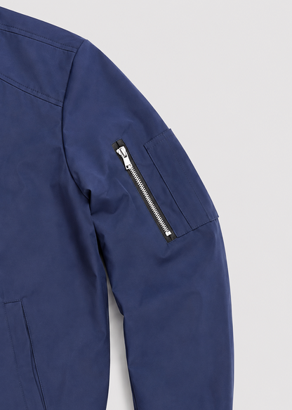 Men's Bomber Jacket | Men's Lightweight Zip Front Casual Bomber Jacket | Polyester | Everyday Outerwear | Steven & Levon