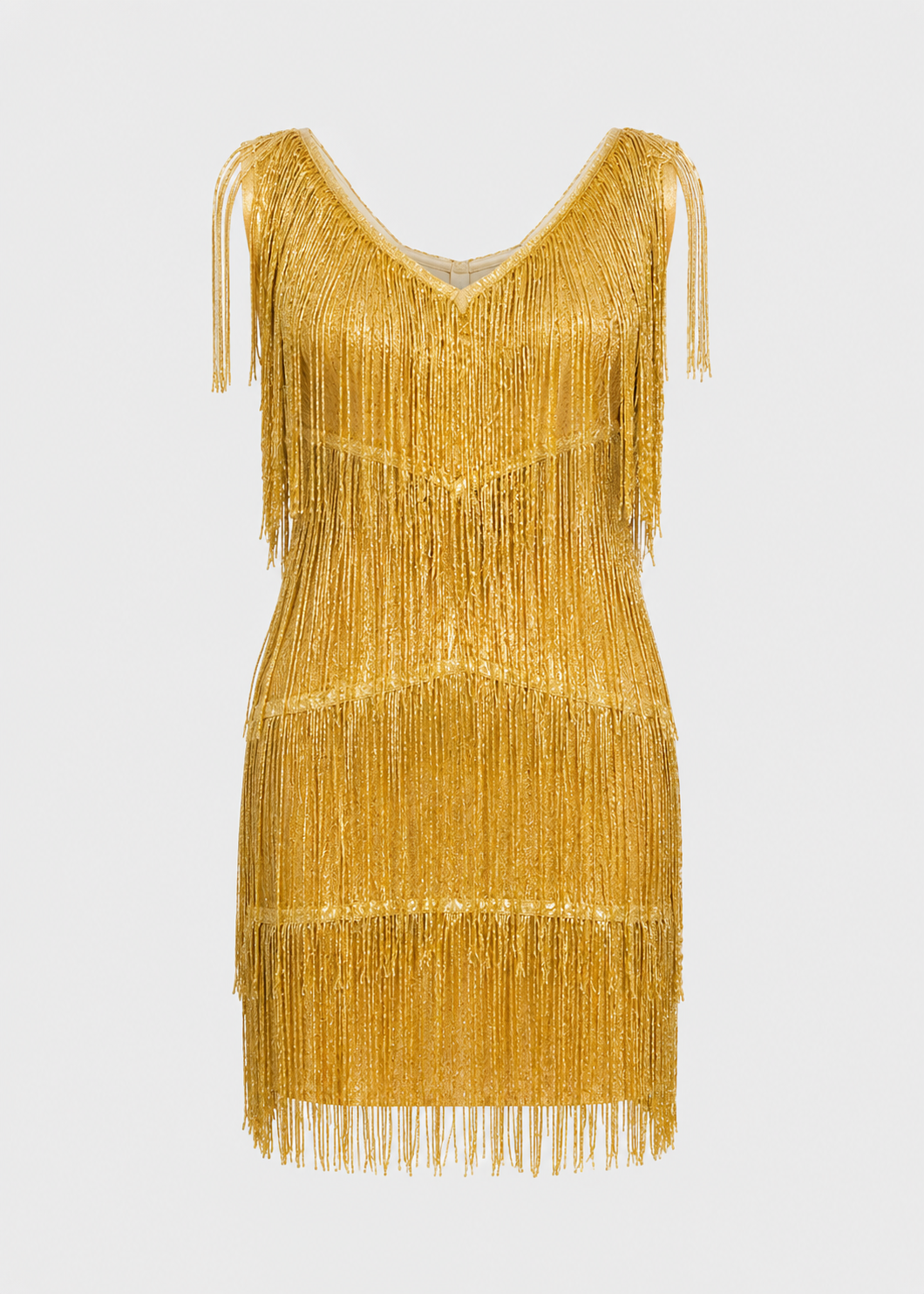 Party Mini Dress | Women’s Fringe Detail V Neck Mini Dress | Party Evening Wear | Steven & Levon