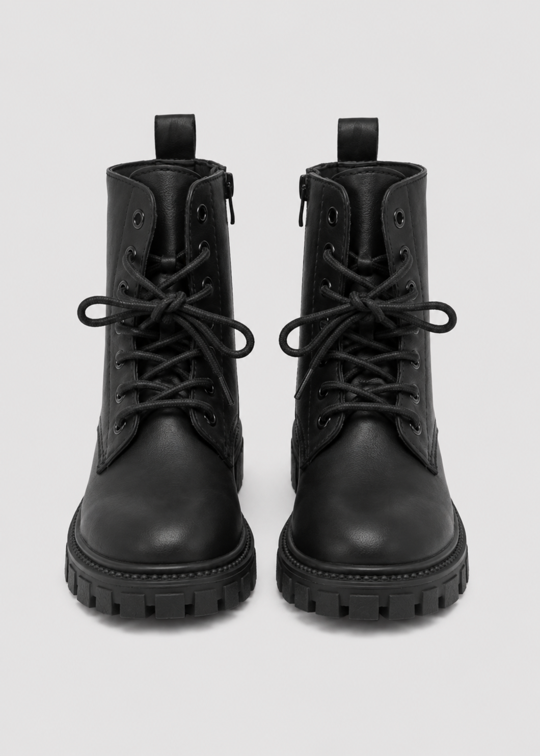 Girls Lace-Up Ankle Boots | School Boots | Non-Slip Platform Casual Boots | Steven & Levon