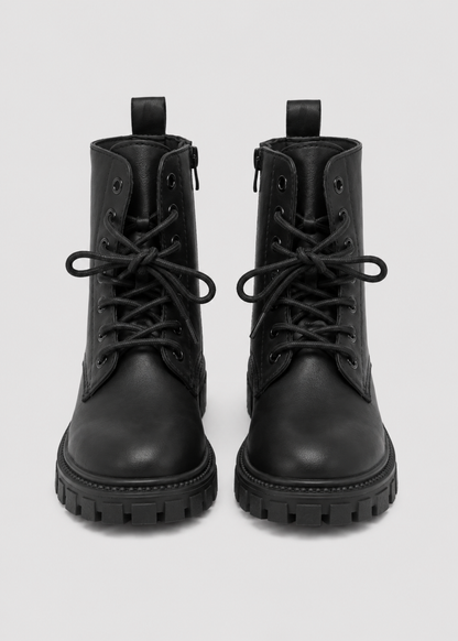 Girls Lace-Up Ankle Boots | School Boots | Non-Slip Platform Casual Boots | Steven & Levon