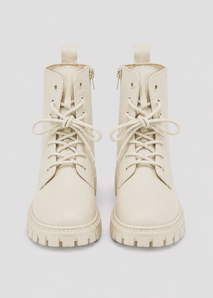Girls Lace-Up Ankle Boots | School Boots | Non-Slip Platform Casual Boots | Steven & Levon