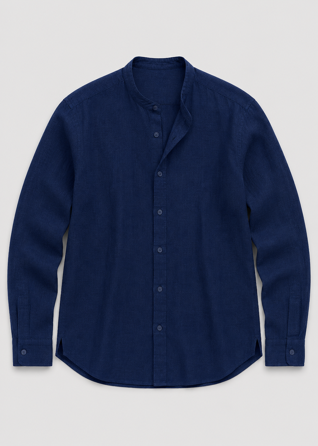 Men's Linen Long Sleeve Shirt | Men | Lightweight Breathable Collarless Button-Up | Casual Relaxed Fit | Steven & Levon