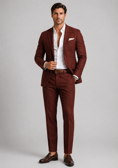 Men's Two Piece Suit Set | Slim Fit Blazer & Tailored Trousers | Smart Casual | Steven & Levon