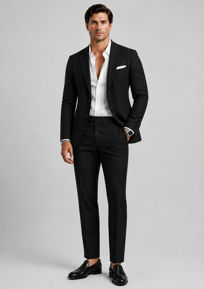 Men's Two Piece Suit Set | Slim Fit Blazer & Tailored Trousers | Smart Casual | Steven & Levon