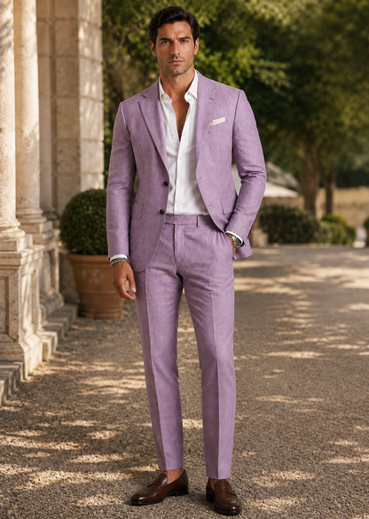 Men's Two Piece Suit Set | Slim Fit Blazer & Tailored Trousers | Smart Casual | Steven & Levon