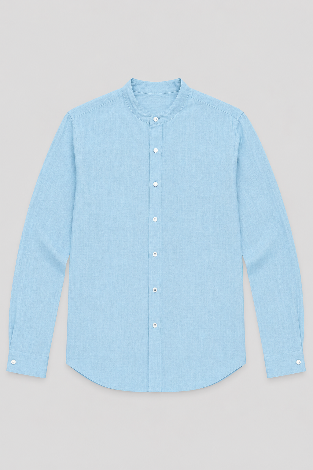Men's Linen Long Sleeve Shirt | Men | Lightweight Breathable Collarless Button-Up | Casual Relaxed Fit | Steven & Levon