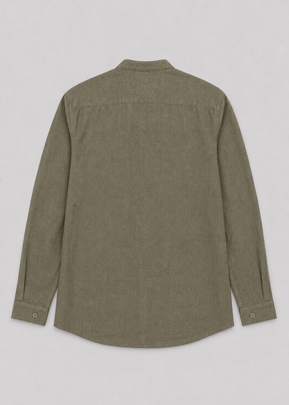 Men's Linen Long Sleeve Shirt | Men | Lightweight Breathable Collarless Button-Up | Casual Relaxed Fit | Steven & Levon