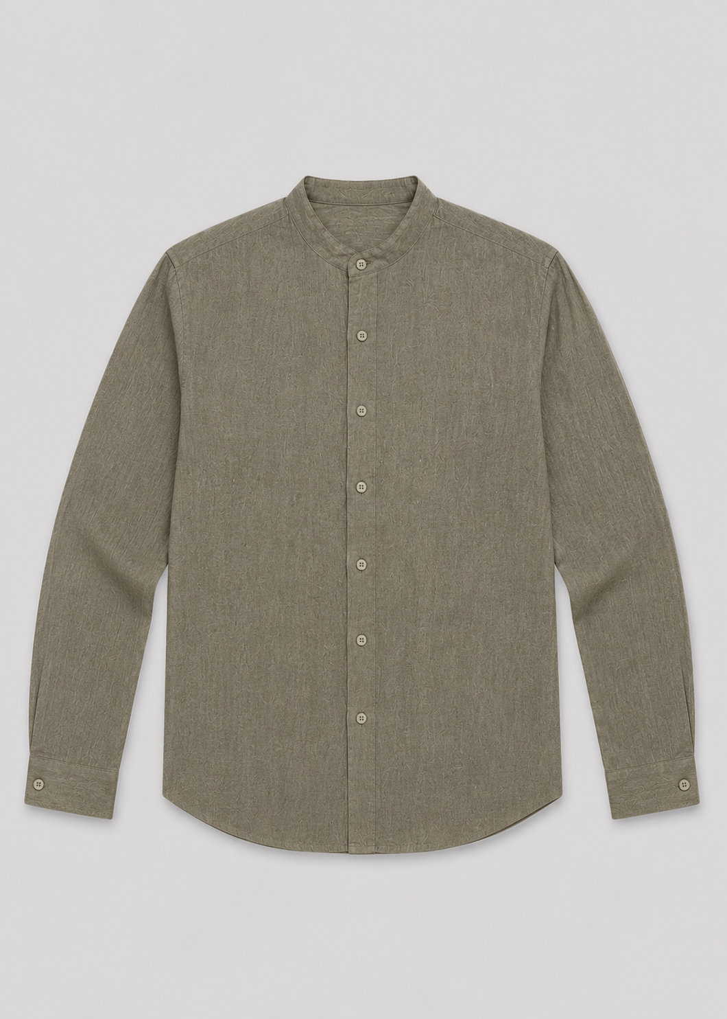 Men's Linen Long Sleeve Shirt | Men | Lightweight Breathable Collarless Button-Up | Casual Relaxed Fit | Steven & Levon