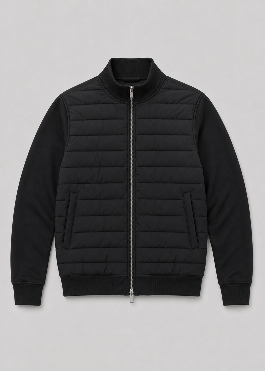 Men's Quilted Bomber Jacket | Zip Front | Lightweight Casual Outerwear | Steven & Levon