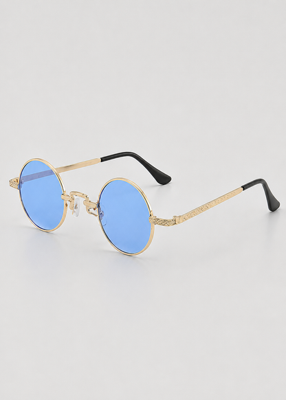 Round Polarized Sunglasses | Unisex | Lightweight Metal Frame | UV Protection | Everyday Eyewear | Steven & Levon