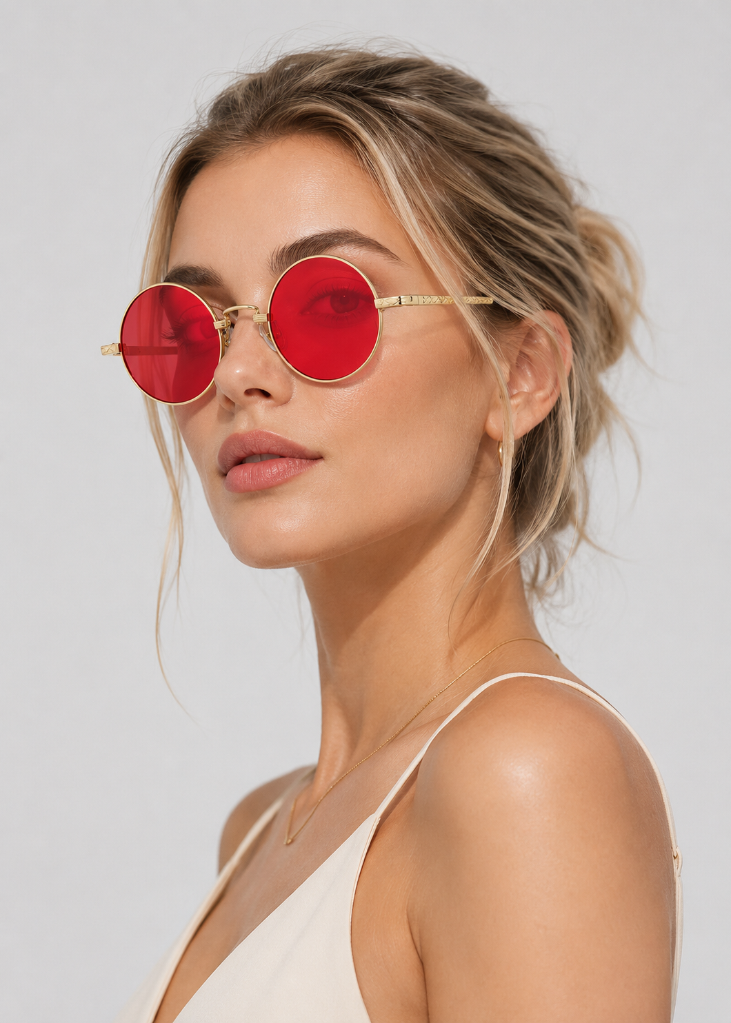 Round Polarized Sunglasses | Unisex | Lightweight Metal Frame | UV Protection | Everyday Eyewear | Steven & Levon
