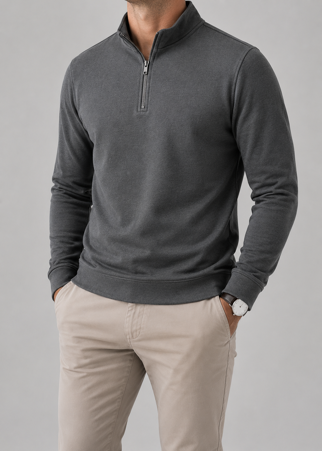 Men’s Slim Fit Quarter Zip Sweater | Jumper | Men | Cashmere Blend | Casual Smart Layering | Steven & Levon