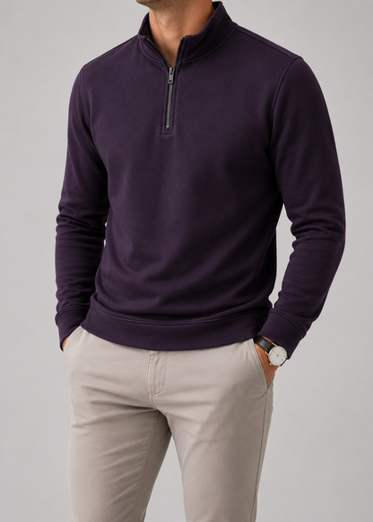 Men’s Slim Fit Quarter Zip Sweater | Jumper | Men | Cashmere Blend | Casual Smart Layering | Steven & Levon