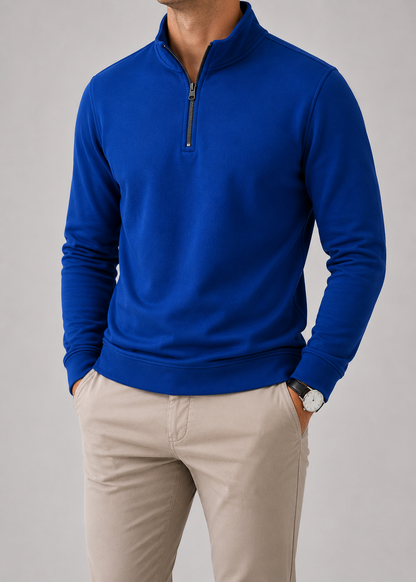 Men’s Slim Fit Quarter Zip Sweater | Jumper | Men | Cashmere Blend | Casual Smart Layering | Steven & Levon
