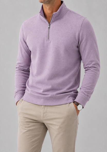 Men’s Slim Fit Quarter Zip Sweater | Jumper | Men | Cashmere Blend | Casual Smart Layering | Steven & Levon