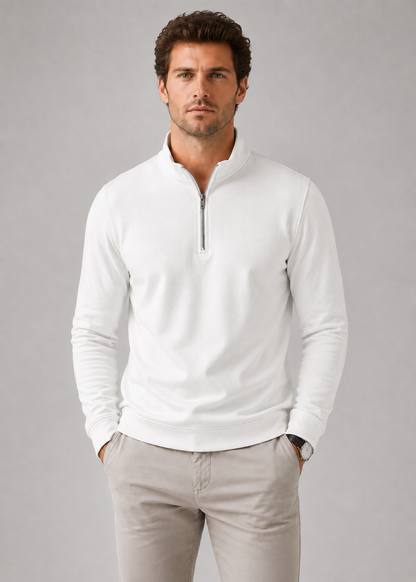 Men’s Slim Fit Quarter Zip Sweater | Jumper | Men | Cashmere Blend | Casual Smart Layering | Steven & Levon