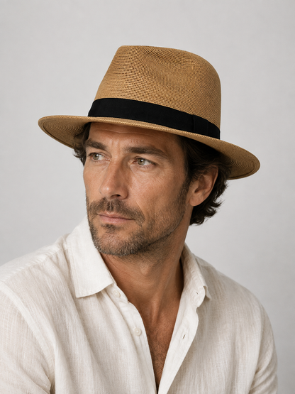 Handcrafted Panama Hat | Unisex Straw Hat | Handwoven Natural Straw | Wide Brim Sun Protection | Steven & Levon