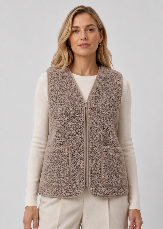 Women's Sleeveless Gilet Vest | Women | Lightweight Fabric Blend | Layering Waistcoat | Steven & Levon