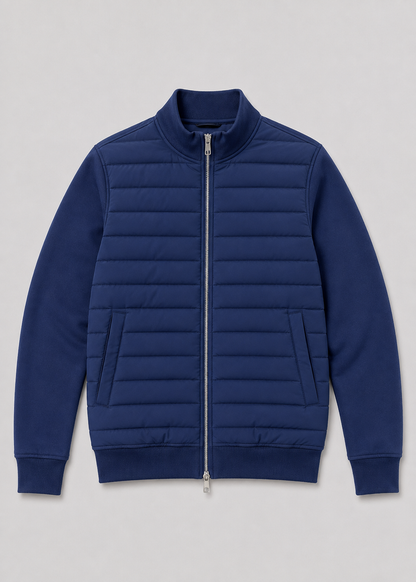 Men's Quilted Bomber Jacket | Zip Front | Lightweight Casual Outerwear | Steven & Levon