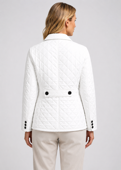 Women's Quilted Button-Up Jacket | Women | Premium Fabric | Lightweight Warm Coat | Steven & Levon