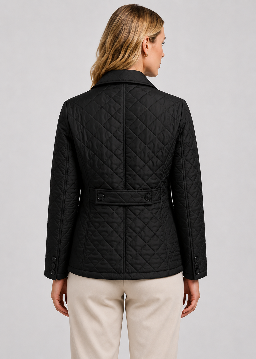 Women's Quilted Button-Up Jacket | Women | Premium Fabric | Lightweight Warm Coat | Steven & Levon